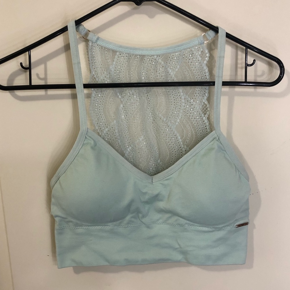 🎂Vince Camuto Lace Racerback Bralette Powder Blue